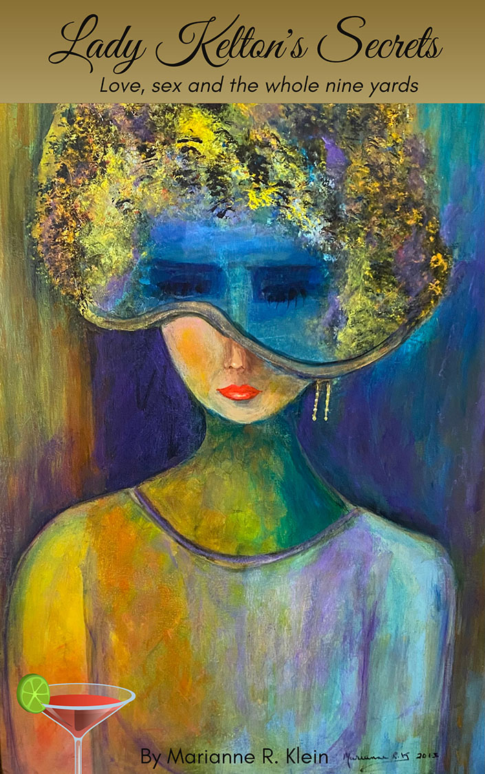 lady-keltons-secrets-book-cover Book cover illustration of the backs of a blonde female next to a shorter boy looking at a body of water and bridge.